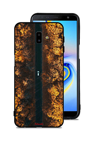 Tolwak غطاء حماية لهاتف سامسونج جالاكسي J6 بلس - طريق في أشجار الخريف