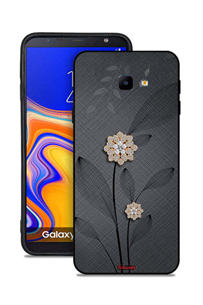 Tolwak غطاء حماية لهاتف Samsung Galaxy J4 Core بتصميم زهور ماسية