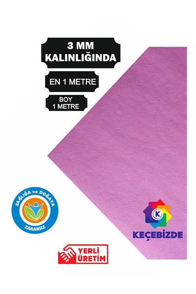 KeçeBizde Baby Pink Thick Felt 3 mm Thickness 1 Meter