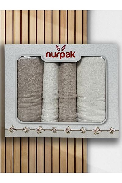 Çeyiz Diyarı Deren Σετ Τουαλέτας 4 τεμαχίων Κρέμα - Μπεζ