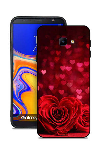 Tolwak غطاء حماية لهاتف Samsung Galaxy J4 Core بتصميم زهور على شكل قلب وفن تج...