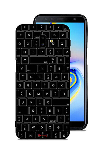 Tolwak غطاء حماية لهاتف Samsung Galaxy J6 Plus بنمط مفاتيح لوحة المفاتيح العش...