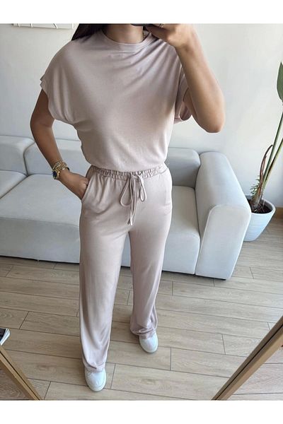 Zoom Butik Modal Double Suit - Beige
