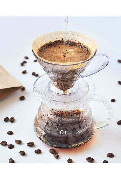 rank V60 Coffee Dripper Set with Glass Server