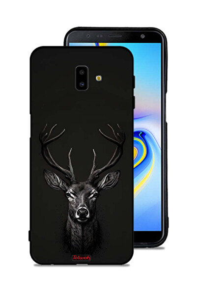 Tolwak غطاء حماية لهاتف Samsung Galaxy J6 Plus بتصميم غزال فني رقمي