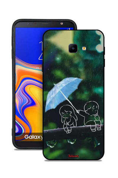 Tolwak غطاء حماية لهاتف Samsung Galaxy J4 Core بتصميم زوجين من الفن التجريدي