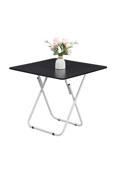 Lawazim Foldable Square Table - 70x70x81.5cm Iron Frame Table for Home and Outdoor Use