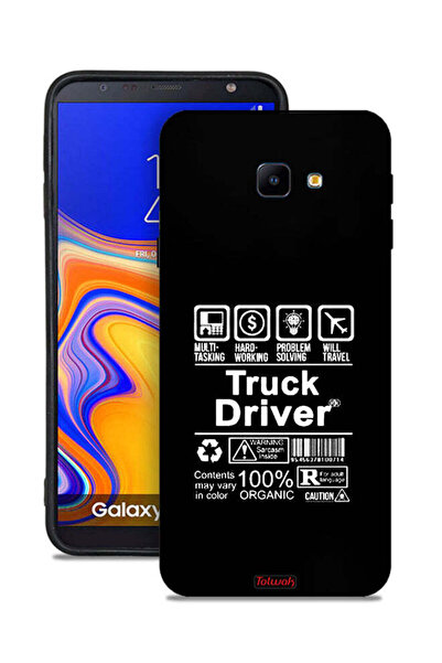 Tolwak غطاء حماية لهاتف Samsung Galaxy J4 Core، ملصق سائق شاحنة