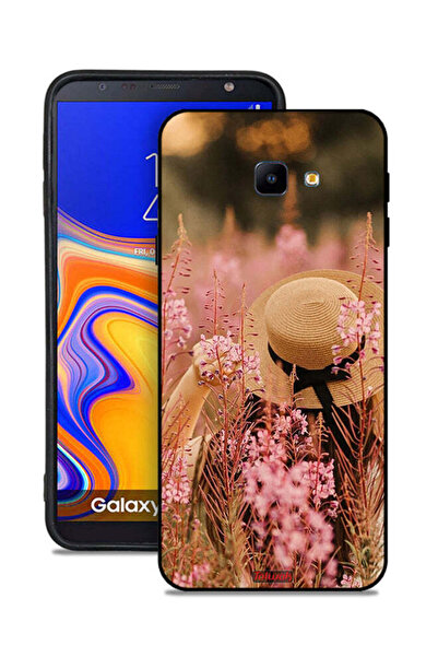 Tolwak غطاء حماية لهاتف Samsung Galaxy J4 Core بتصميم فتاة قبعة مزينة بالزهور