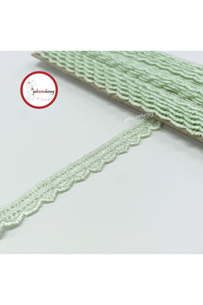 Gelincimherşey Кръстосан бод, салатнозелено дантелено гипур