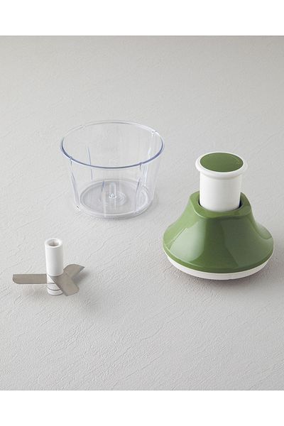 Mutfak Köşesi Ronda Practical Hand Rondo – Press Mechanism, Stainless Triple Blade, 700ml Chopper Rondo with Chamber