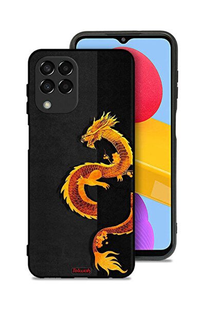 Tolwak Samsung Galaxy M33 Protective Case Cover Dragon Art