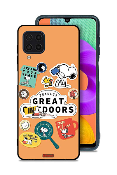 Tolwak Samsung Galaxy M22 Protective Case Cover Peanuts Stickers