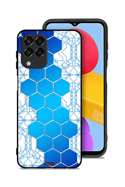Tolwak غطاء حماية لهاتف سامسونج جالاكسي M33 بأيقونات سداسية الشكل على شكل خلي...