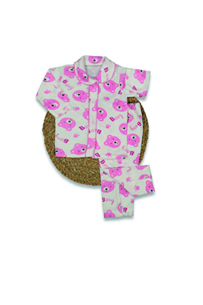 BabyWings Teddy Bear Printed Embroidered Unisex Pajama Set