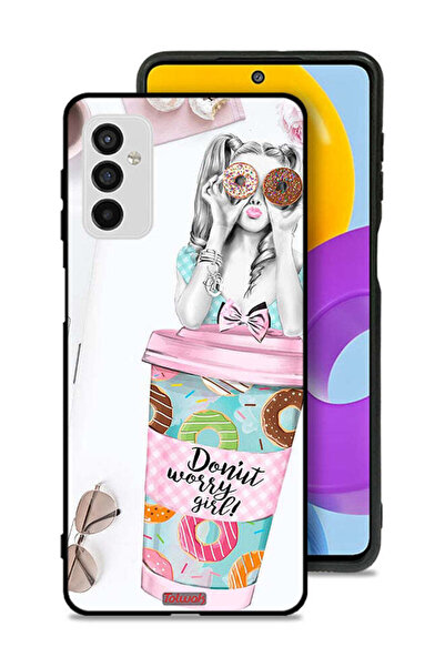 Tolwak غطاء حماية لهاتف سامسونج جالاكسي M52 5G، فتاة دونات ووري