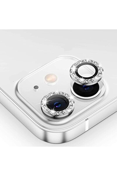 WFC iphone 12 / 12 mini / 12 Pro uyumlu taşlı kamera lens koruyucu