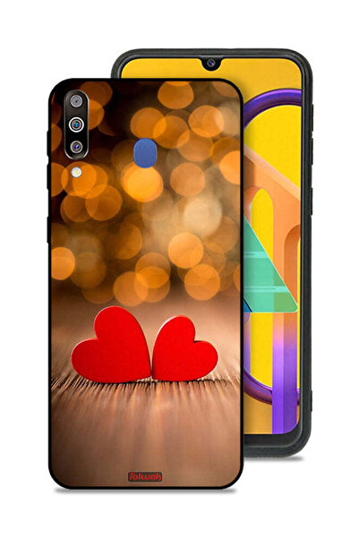Tolwak غطاء حماية لهاتف سامسونج جالكسي M30 بتصميم قلبين جميلين