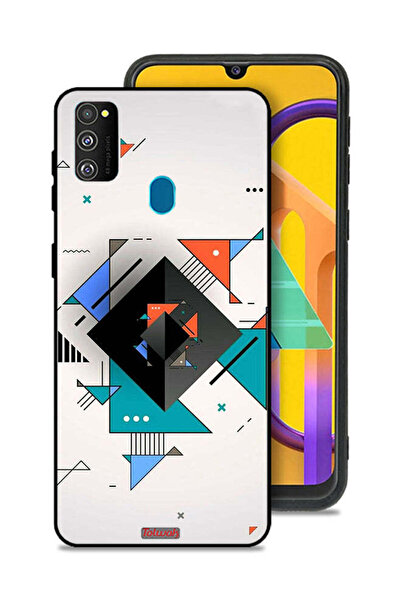 Tolwak غطاء حماية لهاتف سامسونج جالكسي M30s بأشكال مربعة ومثلثة ونمط تجريدي