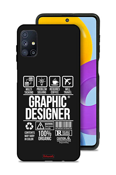 Tolwak Samsung Galaxy M51 Protective Case Cover Graphic Designer Sticker