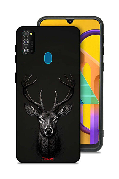 Tolwak غطاء حماية لهاتف Samsung Galaxy M30s بتصميم غزال فني رقمي