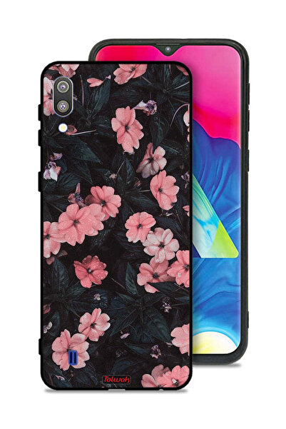 Tolwak غطاء حماية لهاتف سامسونج جالاكسي M10 - لون الخوخ والورود الصغيرة