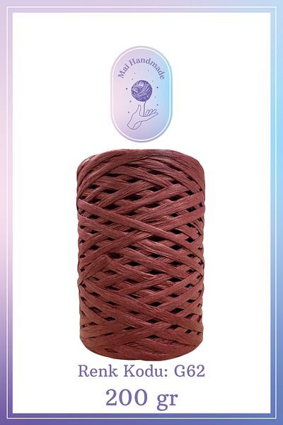 Mai Handmade Hobby ve Örgü Evi Φυσικό Χαρτί Raffia Rope Craft, Συσκευασία, Λουλούδι & Δώρο Στολίδι Σχοινί 200 gr 180-220 μέτρα