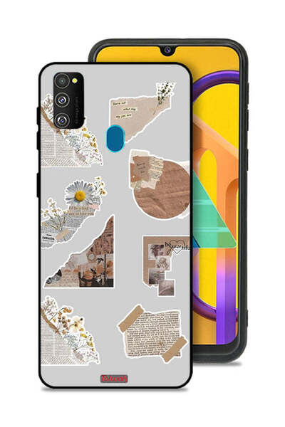 Tolwak غطاء حماية لهاتف سامسونج جالكسي M30s بقطع من الملصقات الورقية