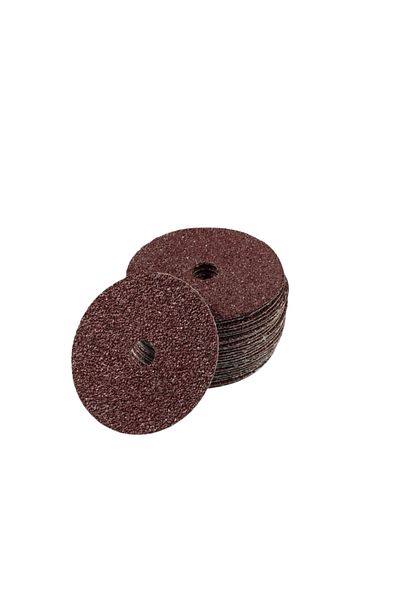 OEM Set of 25 Leontool sanding discs, diameter 10.2 cm, grit 40, resin fiber, aluminum oxide