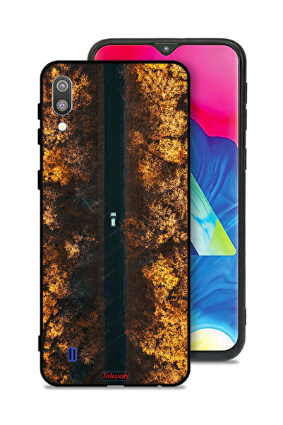 Tolwak غطاء حماية لهاتف سامسونج جالكسي M10 بتصميم طريق في أشجار الخريف
