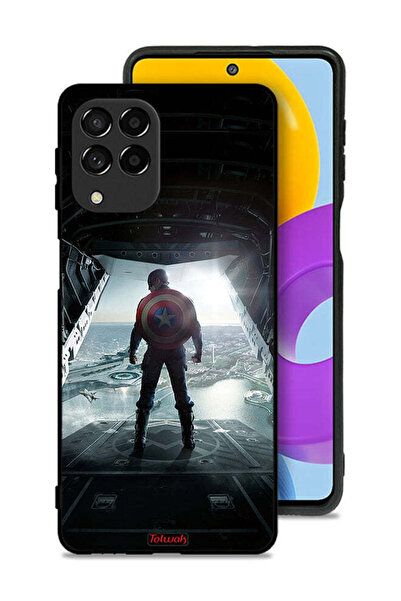 Tolwak غطاء حماية لهاتف سامسونج جالاكسي M53 بتصميم صورة كابتن أمريكا