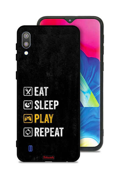 Tolwak غطاء حماية لهاتف Samsung Galaxy M10، تناول الطعام، النوم، اللعب، التكرار
