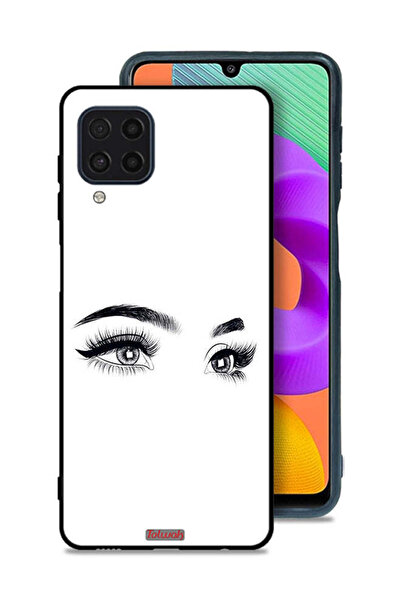 Tolwak Samsung Galaxy M22 Protective Case Cover Eyes Art