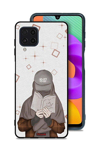 Tolwak Samsung Galaxy M22 Protective Case Cover Girl Reading Art