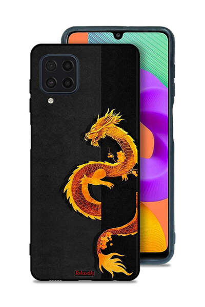 Tolwak Samsung Galaxy M22 Protective Case Cover Dragon Art