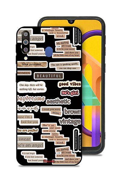 Tolwak Samsung Galaxy M30 Protective Case Cover Beautiful Quotes Stickers