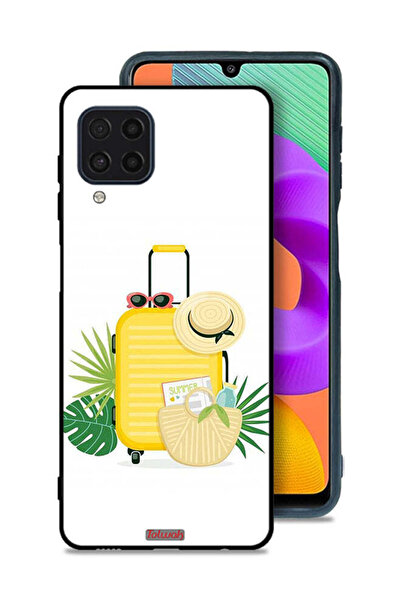 Tolwak Samsung Galaxy M22 Protective Case Cover Summer Digital Art