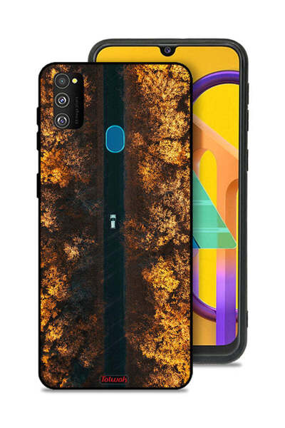 Tolwak غطاء حماية لهاتف سامسونج جالاكسي M30s - طريق في أشجار الخريف