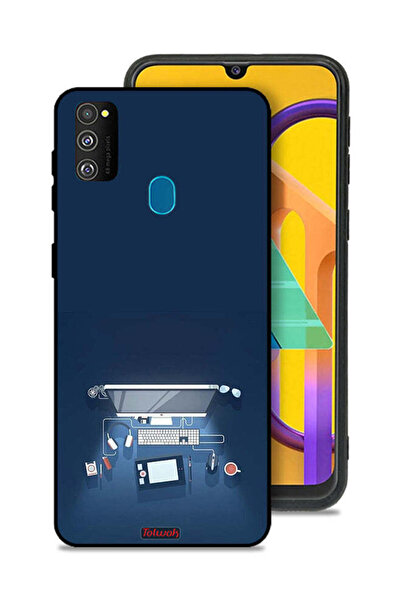 Tolwak غطاء حماية لجهاز سامسونج جالكسي M30s - فن مكتب الكمبيوتر