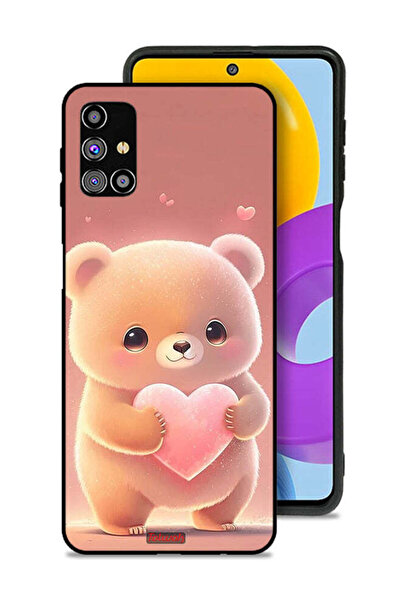 Tolwak غطاء حماية لهاتف سامسونج جالكسي M31s برسومات باندا صغيرة لطيفة تحمل قلبًا