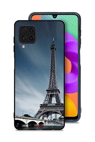 Tolwak Samsung Galaxy M22 Protective Case Cover Eiffel Tower