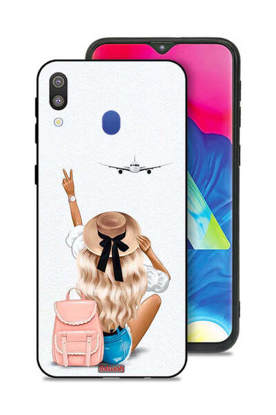 Tolwak غطاء حماية لهاتف سامسونج جالكسي M20 بتصميم فتاة تحب السفر