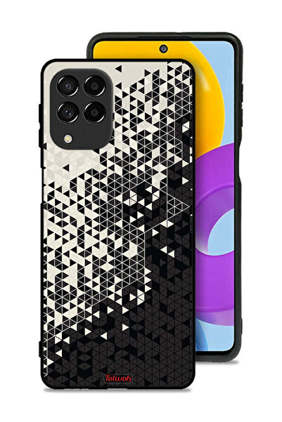 Tolwak غطاء حماية لهاتف سامسونج جالاكسي M53 بنمط مثلث فني رقمي