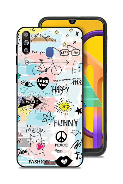 Tolwak غطاء حماية لهاتف Samsung Galaxy M30 - أحبك - علامات