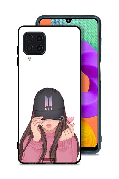 Tolwak Samsung Galaxy M22 Protective Case Cover Girl Making Snap