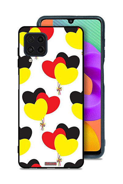 Tolwak Samsung Galaxy M32 4G Protective Case Cover Three Hearts Bunch