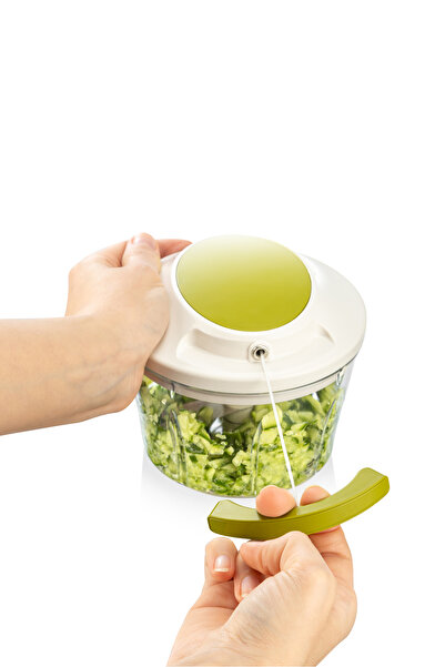 Mutfak Köşesi Roni Drawstring Hand Rondo – Press Mechanism, Stainless Triple Blade, 700ml Chopper Rondo with Chamber