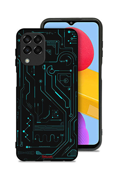 Tolwak غطاء حماية لهاتف سامسونج جالكسي M33 - دوائر فنية رقمية - شاشة متعددة -...