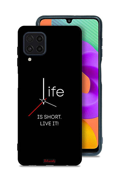 Tolwak Samsung Galaxy M22 Protective Case Cover Life Is Short Live It