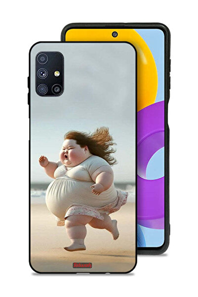 Tolwak Samsung Galaxy M51 Protective Case Cover Fatty Baby Girl Running